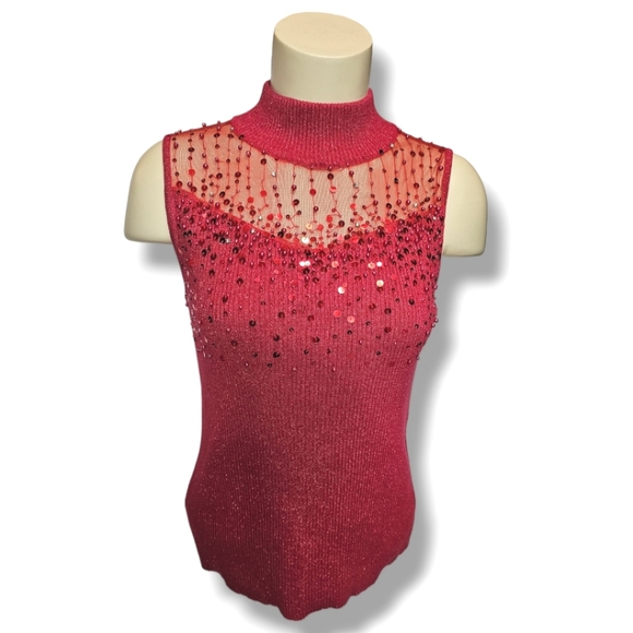 Lauren Michelle sparkly bling top. Medium - Picture 1 of 5